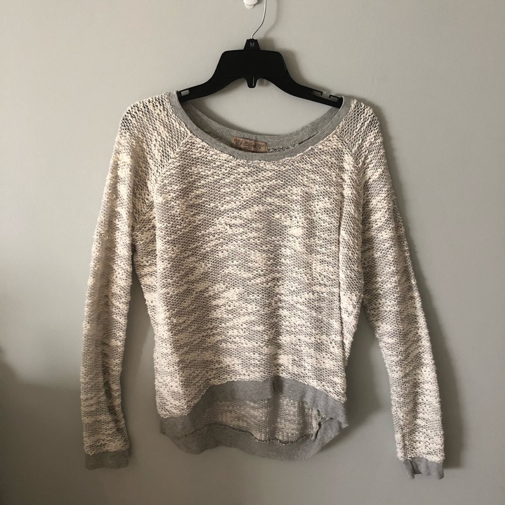 Grey and White Sweater